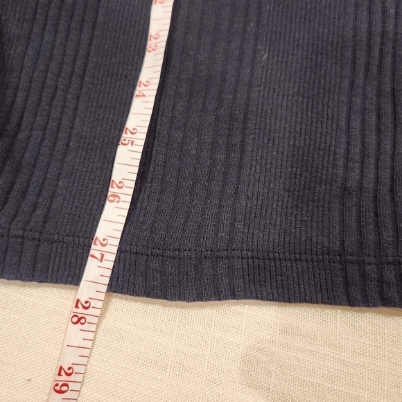 Lands End knitted ribbed popover Henley Navy blue Womens size Extra Large - Picture 5 of 9